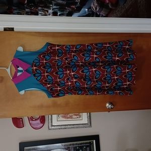 Eloquii floral color block dress, EUC